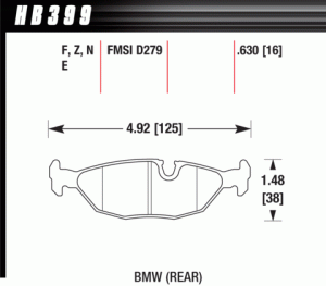 Klocki hamulcowe Hawk - Street Race przód BMW M5/M6 3/5/6/7 series 1982-