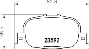 Klocki hamulcowe tył Lexus ES300 MCV20, MCV21  1996-2001