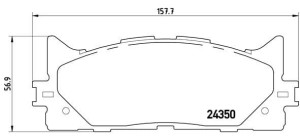 Klocki hamulcowe przód Lexus ES300h AVV60R, 2.5lt 4cyl ULP Hybrid  2013-