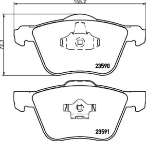 Klocki hamulcowe przód Ford Focus LS, LT & LV, Sedan, Cabrio & Hatch  2005-2011