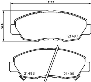 Klocki hamulcowe przód Honda Accord CG1, 3.0lt 6cyl ULP  1997-1999