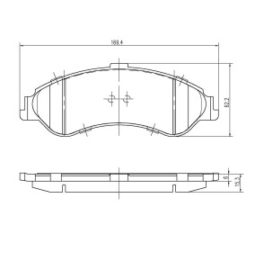 Klocki hamulcowe Ford Fairlane 2000-2003 AU2 Sedan GHIA Ford Falcon 1998-2002