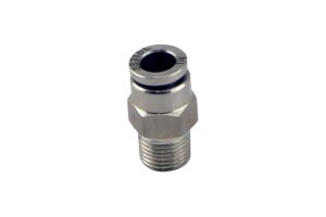 Nypel 1/8" NPT Str Pushloc Fitting - SS - 1/4"