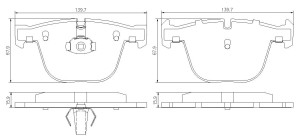 Klocki hamulcowe Pedders EURO Ceramic tył BMW 5 Series 530i, E61 Wagon  2005-2010