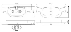 Klocki hamulcowe Pedders EURO Ceramic tył BMW 1 Series 116i, 5 Door Hatch, E87  2004-2011