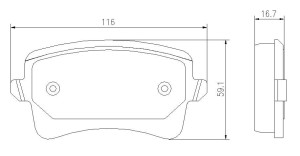 Klocki hamulcowe Pedders EURO Ceramic tył Audi A4 B6 Series 8E2 & 8E5  2000-2004