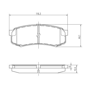 Klocki hamulcowe Pedders TrakRyder Kevlar Ceramic Mitsubishi Pajero 2006-2019 NS