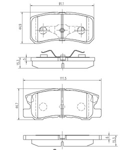 Klocki hamulcowe Pedders TrakRyder Kevlar Ceramic MITSUBISHI - PAJERO NM. NP. N