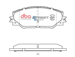 Klocki hamulcowe DBA Street Series przód Toyota Corolla Hybrid 2016 On  Prius V Hybrid 2012 On  Harrier 2014 On  Mirai 2016 On