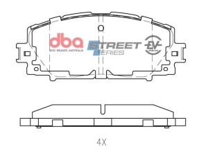 Klocki hamulcowe DBA Street Series przód Toyota Aqua Hybrid 2011 On  Corolla Hybrid 2019 On  Vitz Hybrid 2017-