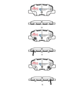 Klocki hamulcowe DBA Street Series tył Mitsubishi Outlander ZJ & ZK Phev Hybrid 2014 - 2019