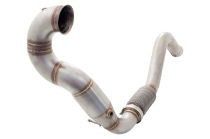 Downpipe ze stali nierdzewnej (201) z wysokoprzepustowym katalizatorem 3” Mercedes A45 AMG W176 2012-2018
