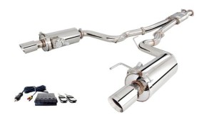 Tłumik Cat-Back ze stali nierdzewnej (304) z okrągłymi tłumikami z przepustnicą Varex 3” Ford Mustang GT Fastback 5.0L