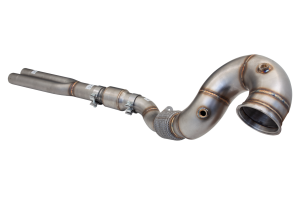 Downpipe ze stali nierdzewnej (304) z wysokoprzepustowym katalizatorem 4""-3" Audi RS3 2017-